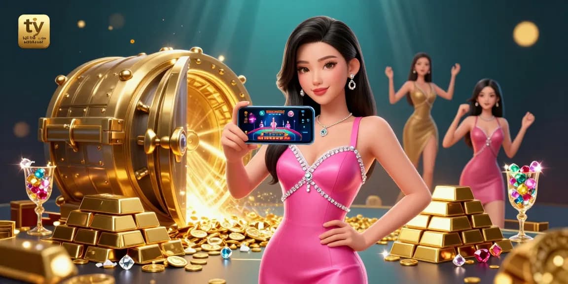 Engage with the latest tỷ lệ kèo nhà cái in a vibrant live casino scene filled with gold treasures and rich visuals.