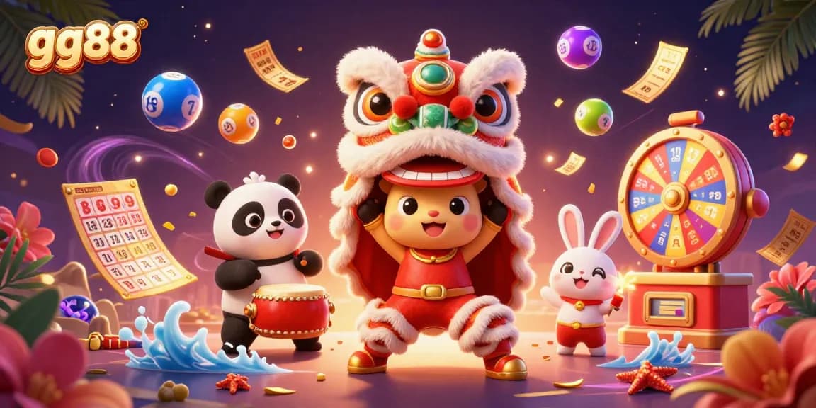Experience excitement and fun at GG88 with vibrant games, colorful elements, and festive characters.