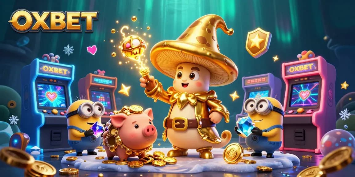 Experience winning at OXBET with our vibrant 3D casino illustration, showcasing magic and treasure.