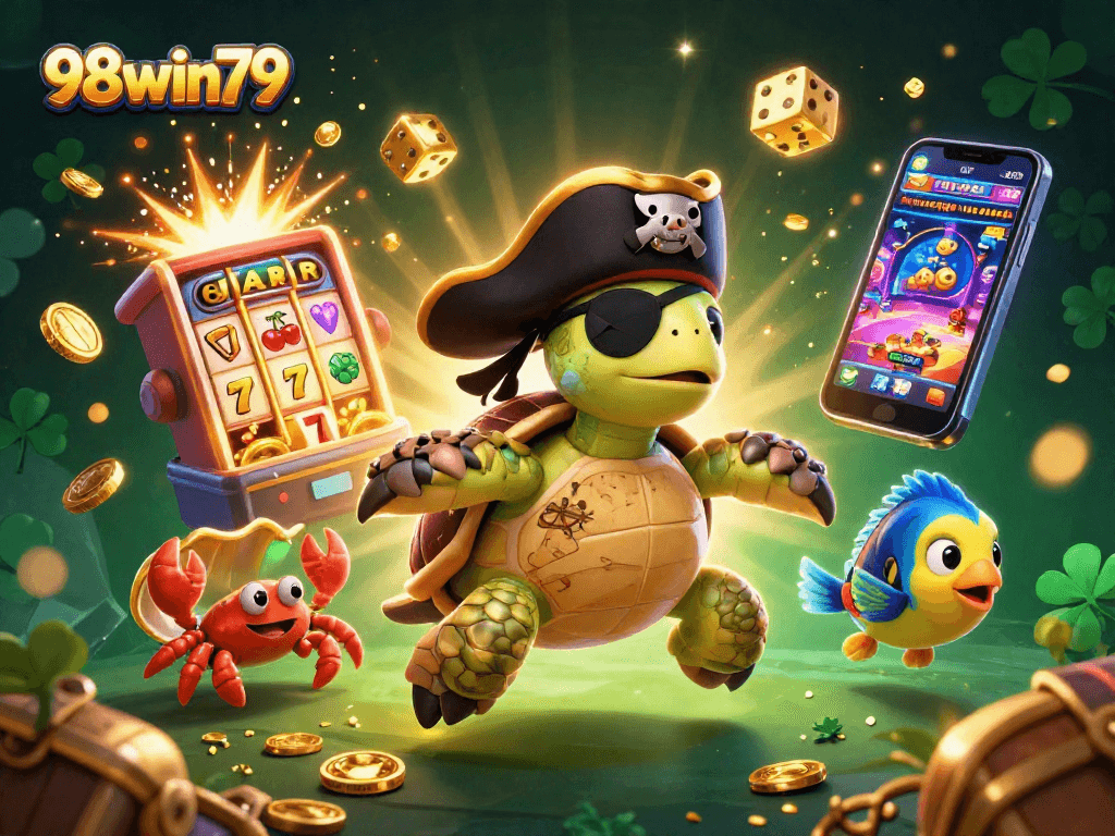 Experience thrilling jackpots at 98win79's vibrant online casino, featuring dynamic characters and stunning visuals.