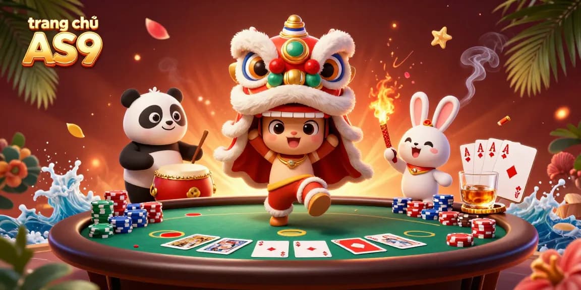 Engage with the exciting trang chủ AS9 scene featuring lively characters amidst vibrant casino elements.