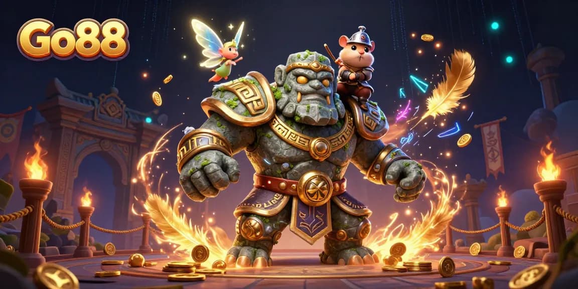 Engage with Go88's dynamic online casino adventure featuring magical characters and rich gaming elements.