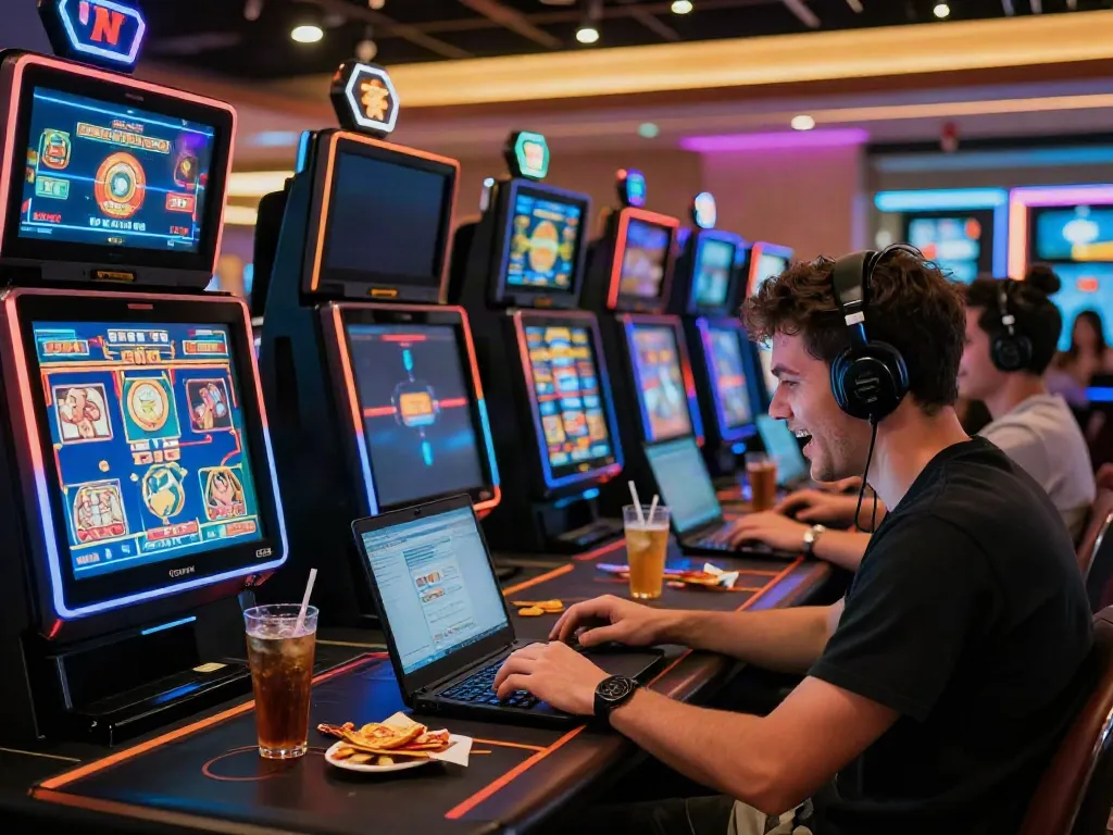 Exciting online gaming at https://man88pro.com/ with vibrant lighting and immersive atmosphere.