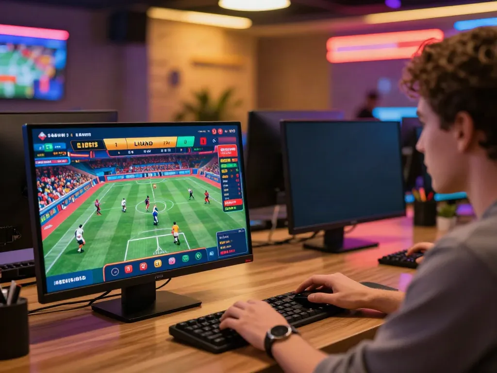 Engaging gaming experience at https://fabet.com.mx/ with vibrant sports betting graphics.