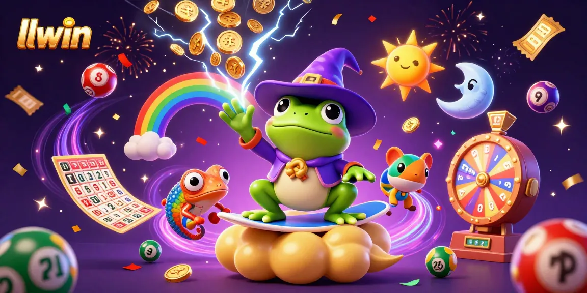 Win big with LLWIN: a thrilling digital casino scene full of colorful lottery elements
