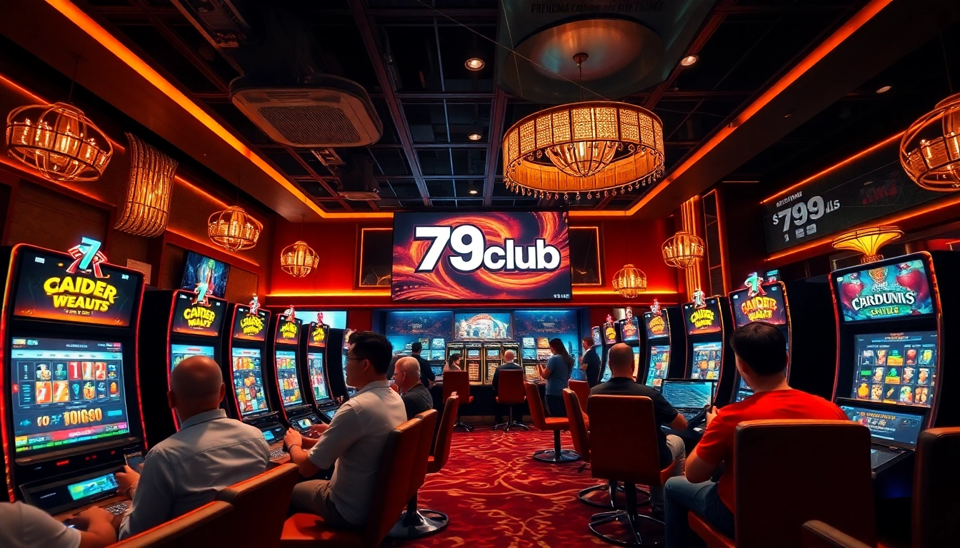 Engaging scene of 789club đánh giá featuring players enjoying various online casino games