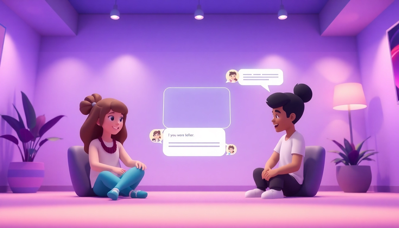 Engaging CrushOn.AI animated chat interface with customizable characters for emotional interactions.