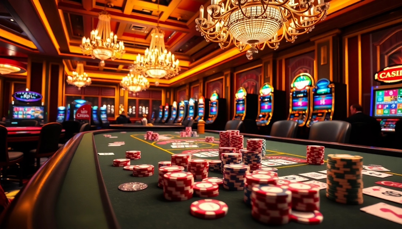 Experience the thrill of betting at nhà cái cm88 with vibrant gaming tables and colorful chips.